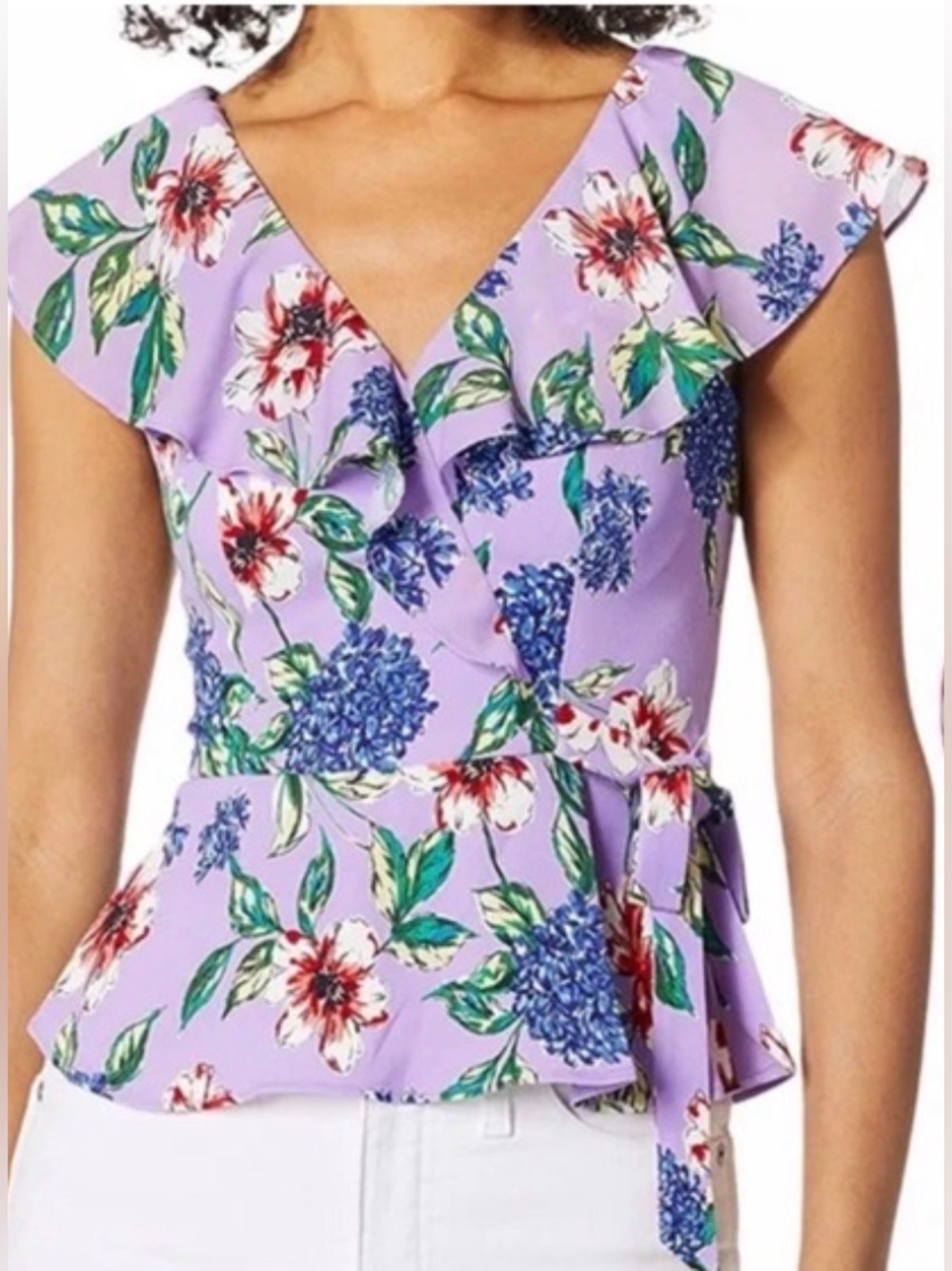 Parker Manny Combo top - Floral Wrap style size Medium